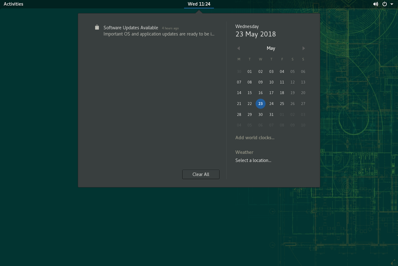 Update notification on GNOME desktop